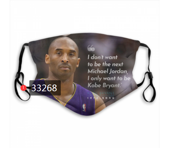 2021 NBA Los Angeles Lakers #24 kobe bryant 33268 Dust mask with filter